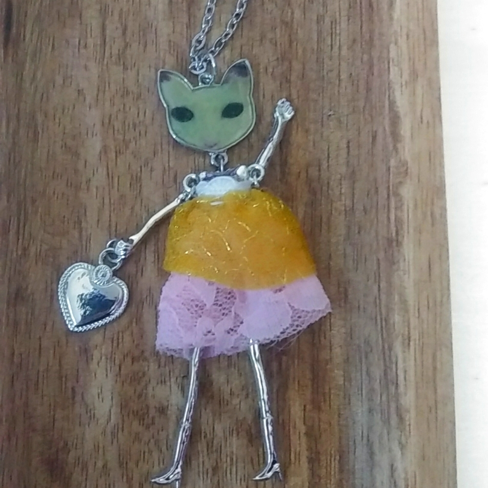 🐈 Fashion Kitty Necklace - Pink